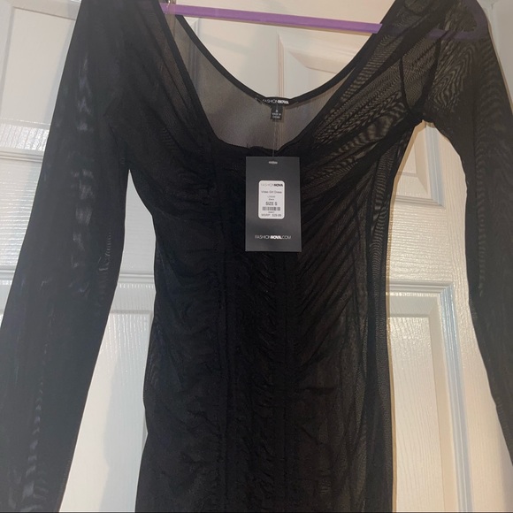 Black Sheer Cover Up Dress - Picture 6 of 9